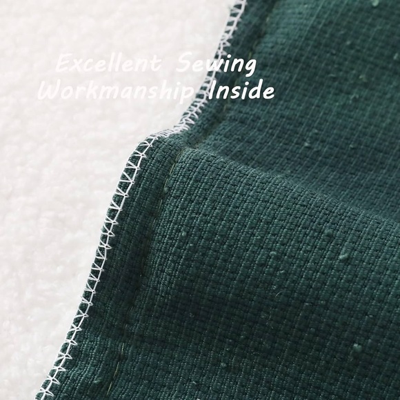 FUTEI Pack of 2 Dark Green Boucle Accent Decorative Throw Pillow Covers,16x16” - Picture 4 of 11